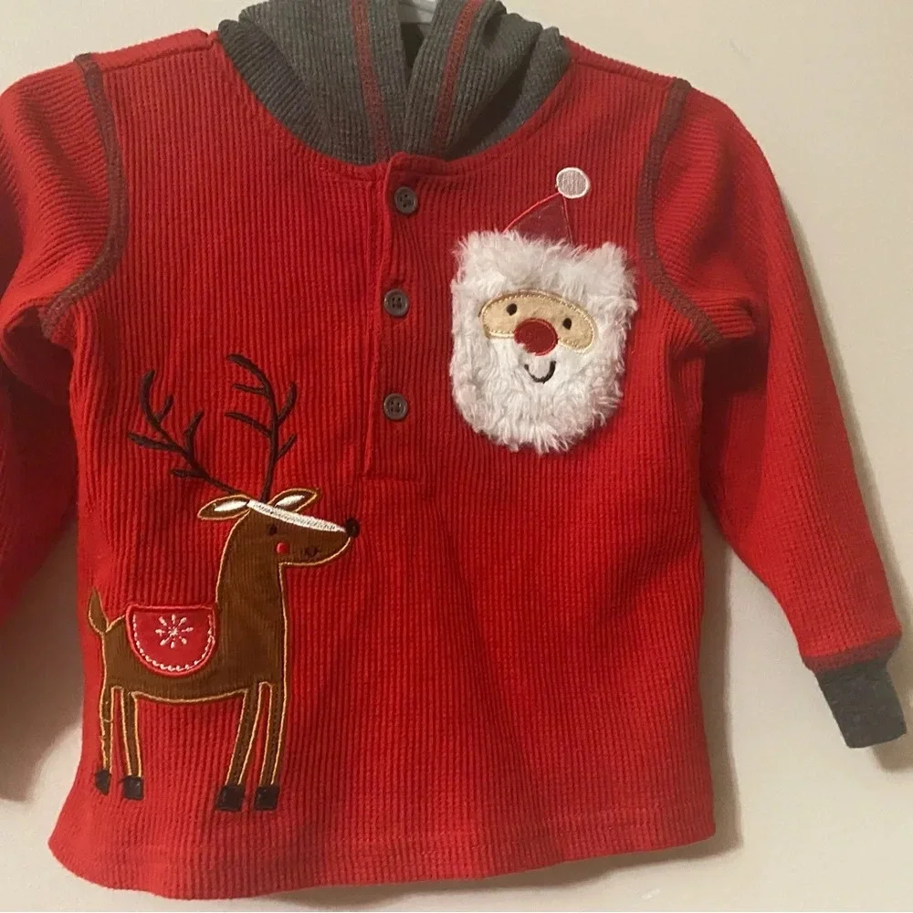 Baby Essentials Hooded Santa Shirt